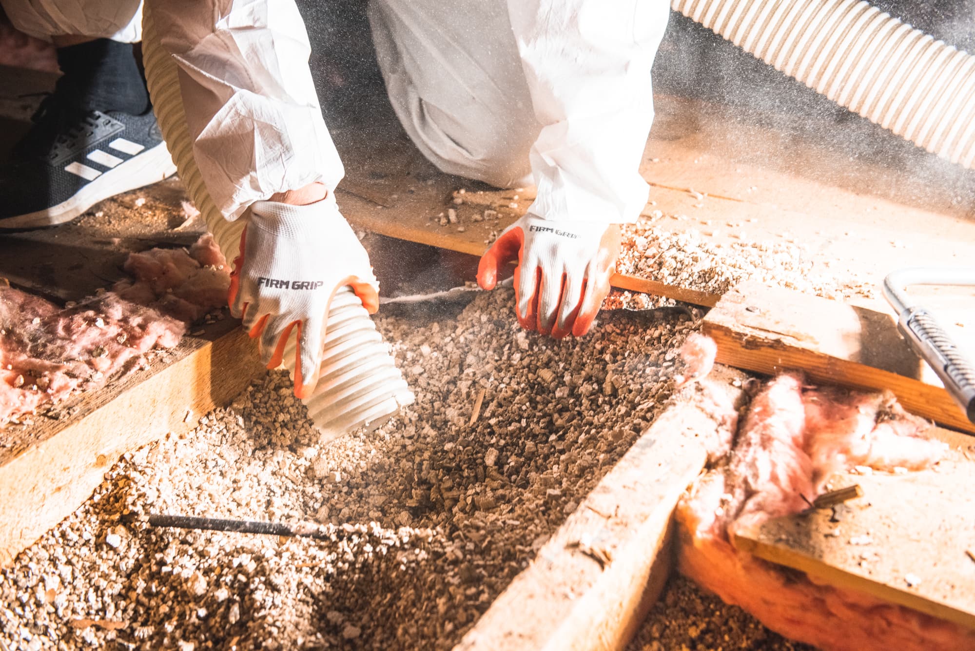 Vermiculite in an attic