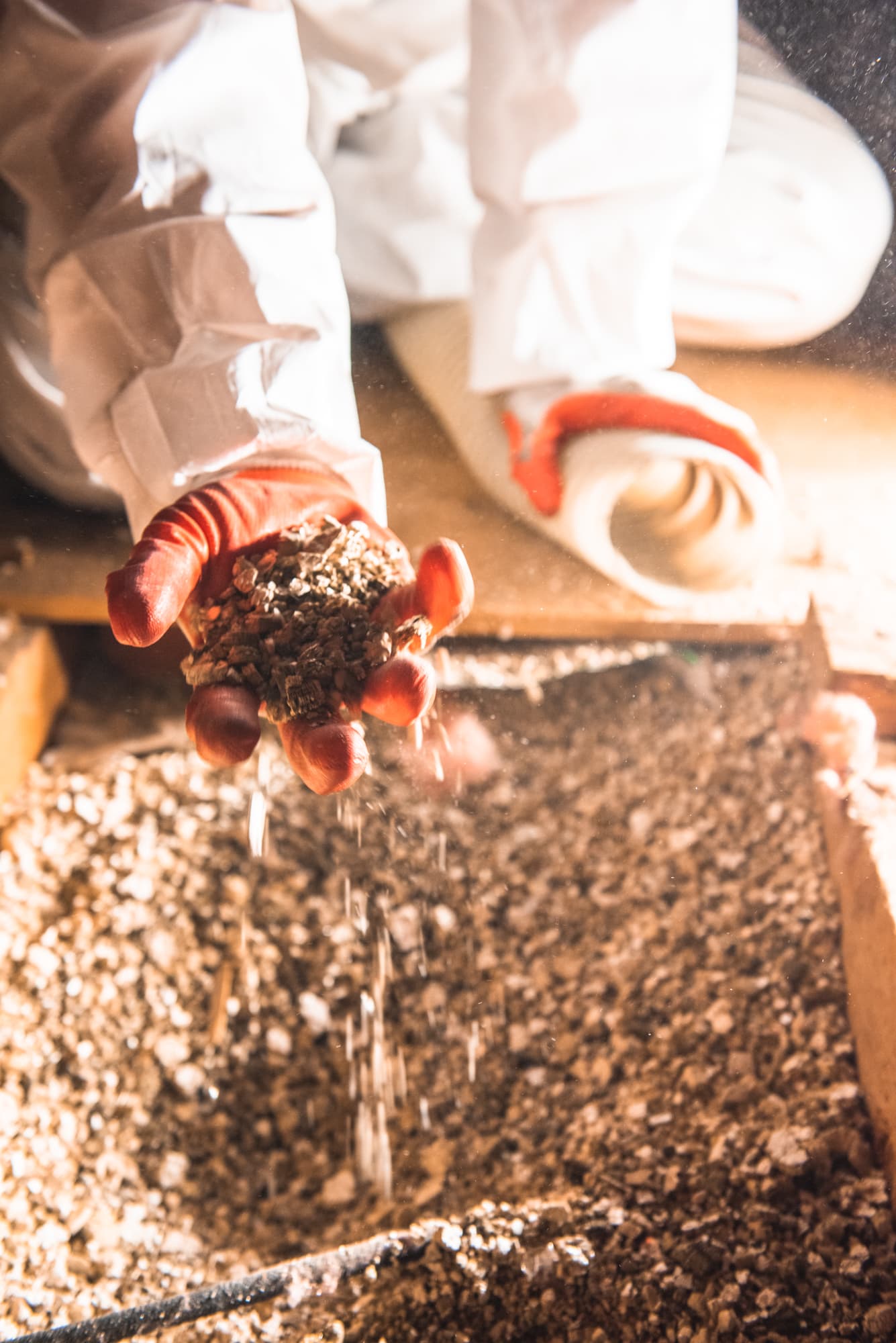 Vermiculite dans un entretoit